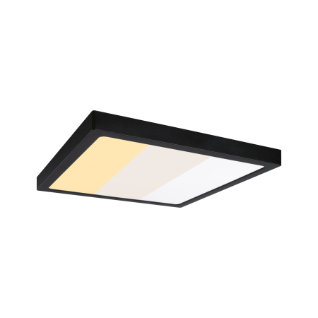 Iluminat interior - Panou LED Abia 2, White Select, cu senzor crepuscular și de mișcare, 400x400mm, 16W, 1400lm, 2700 - 4000K, negru