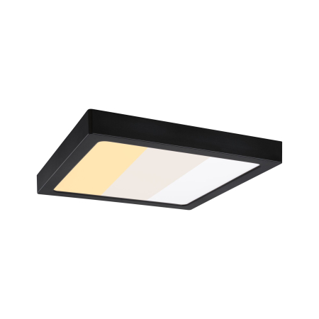 Iluminat interior - Panou LED Abia 2, White Select, cu senzor crepuscular și de mișcare, pătrat, 300x300mm, 14W, 900lm, 2700 - 4000K, negru