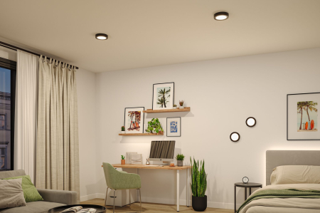 Panou LED Abia 2, White Select, cu senzor crepuscular și de mișcare, rotund, 170mm, 9,5W, 1100lm, 2700 - 4000K negru [2]