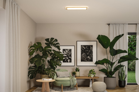 Panou LED Atria Shine, IP44, dreptunghiular, 560x200mm, 15,2W, 2030lm, 3000 - 6500K, lemn [2]