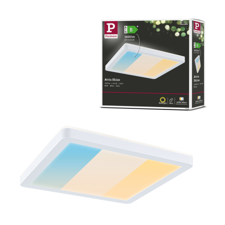 Panou LED Atria Shine, IP44, pătrat, 190x190mmm 8W, 1160lm, 3000 - 6500K, alb [6]