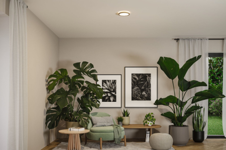 Panou LED Atria Shine, IP44, rotund, 190mm, 7,6W, 1100lm, 3000 - 6500K, lemn [3]