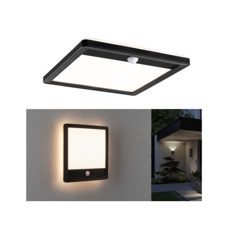 Aplice - Panou LED de exterior Lamina cu senzor de mișcare 14,5W, negru, IP44