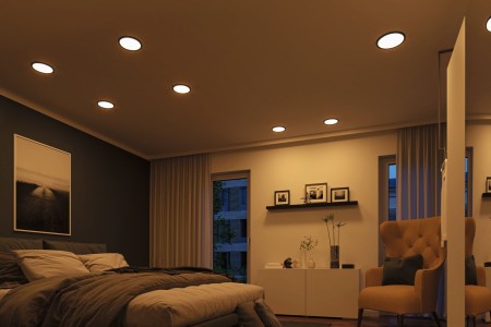 Panou încastrabil Areo VariFit LED, Dim to Warm, IP44, rotund, 230mm, 2000 - 4000K, negru, cu flux luminos variabil [5]