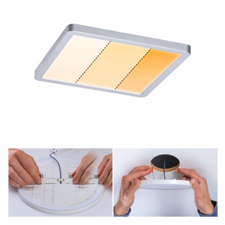Panou încastrabil Areo VariFit LED, Dim to Warm, IP44, pătrat, 175x175mm, 2000 - 4000K, crom mat, cu flux luminos variabil [1]