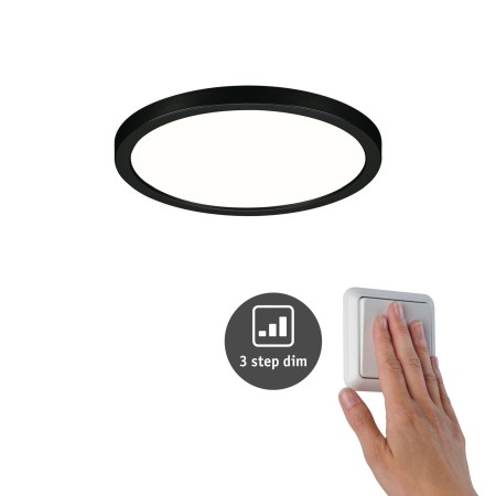 Incastrabil - Panou încastrabil Areo VariFit LED IP44 rotund, 175mm, 4000K, negru, cu flux luminos variabil