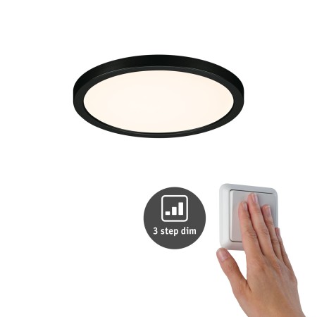 Incastrabil - Panou încastrabil Areo VariFit LED IP44 rotund, 175mm, 3000K, negru, cu flux luminos variabil