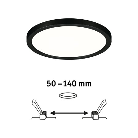 Panou încastrabil Areo VariFit LED, IP44, rotund, 175mm, 4000K, negru [1]