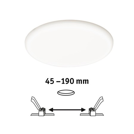 Panou încastrabil fără ramă Veluna VariFit IP44 17,5W 4000K 185mm cu flux luminos variabil în 3 pași [1]