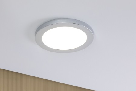 Panouri LED - Panou încastrabil LED 2 în1, Cover-it,  rotund, 225mm, 1200lm, 4000K, crom mat