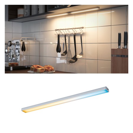 Iluminat pentru bucatarie - Panou Clever Connect Barre 350mm 3,5W 2700-6500K 12V, crom mat, cu temperatură de culoare variabilă