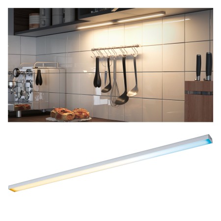 Iluminat pentru bucatarie - Panou Clever Connect Barre 550mm 6W 2700-6500K 12V, crom mat, cu temperatură de culoare variabilă