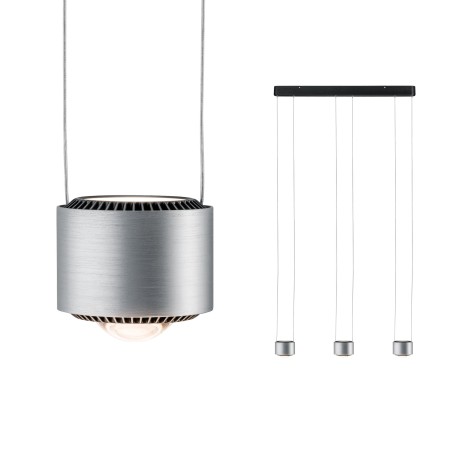 Penduluri - Pendul Aldan LED cu flux luminos variabil 3x9W negru/aluminiu periatt 230V aluminiu