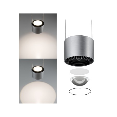Pendul Aldan LED cu flux luminos variabil 3x9W negru/aluminiu periatt 230V aluminiu [1]