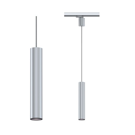Sină trifazică - Pendul Artemons pentru șină Paulmann ProRail3, GU10, max. 10W, cu flux luminos variabil, 230V, argintiu