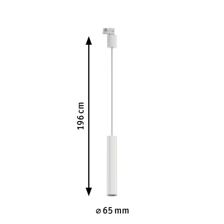 Pendul Artemons pentru șină Paulmann ProRail3, GU10, max. 10W, cu flux luminos variabil, 230V, alb [4]