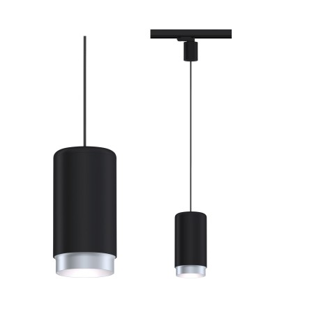 Sină trifazică - Pendul Corus pentru șină Paulmann ProRail3 Corus, E27, max. 50W, cu flux luminos variabil, 230V, negru