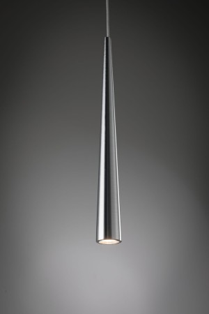 Pendul cu fir textil gri Gutta LED 1x7W aluminiu periat 230V metal [4]