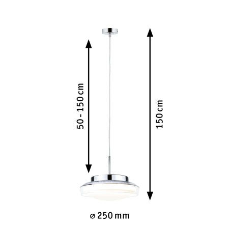 Pendul de baie Luena LED, IP44, 11,5W, sticlă-crom [2]