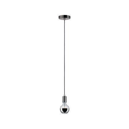 Pendul Larus cu fir textil IP44 max1x20W E27 negru/crom 230V metal [2]