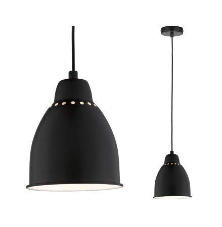 Iluminat pentru plante - Pendul Neordic Hilla max. 1x40W, E27, negru, 230V, metal