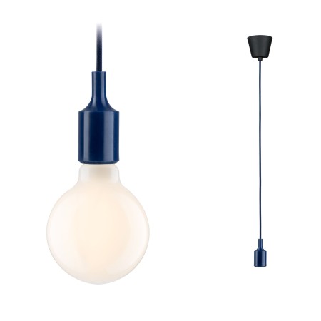 Penduluri - Pendul Neordic Ketil, E27, max. 60W, albastru închis-negru, silicon-plastic