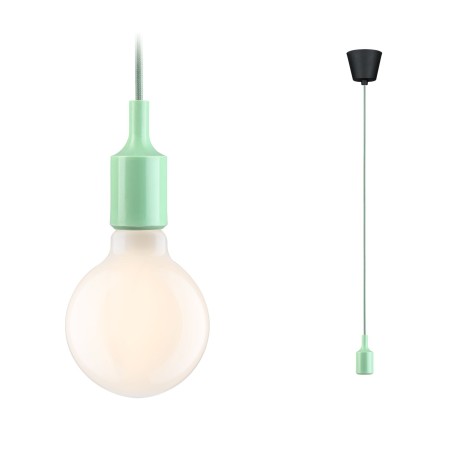 Penduluri - Pendul Neordic Ketil, E27, max. 60W, verde deschis-negru, silicon-plastic