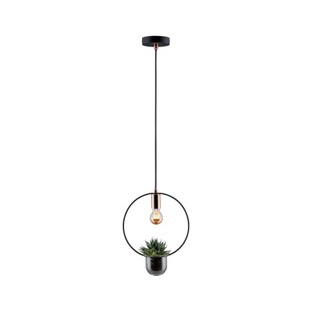 Pendul Neordic Tasja cu fir textil max1x20W E27 negru/cupru 230V metal [1]