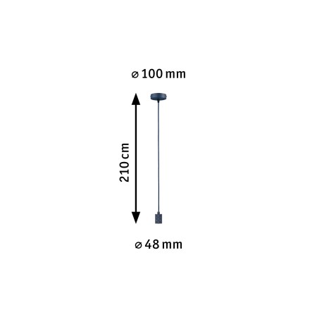 Pendul Neordic Tilla max1x60W E27,  albastru închis, 230V, textil/metal [6]