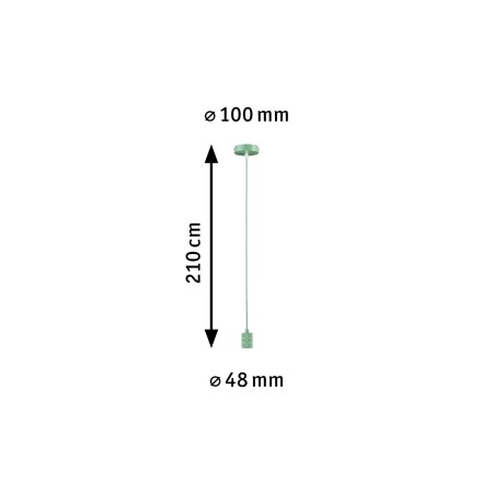 Pendul Neordic Tilla max1x60W E27,  verde deschis, 230V, textil/metal [6]