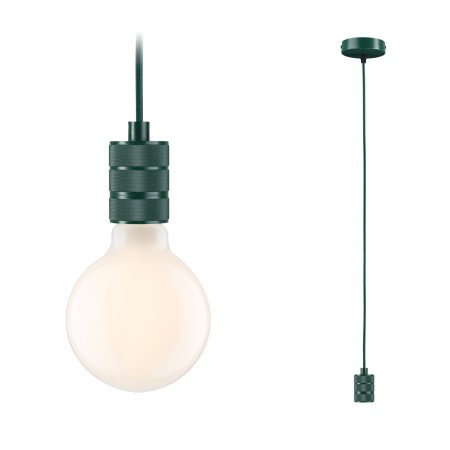 Penduluri - Pendul Neordic Tilla max1x60W E27,  verde închis, 230V, textil/metal