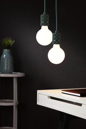 Pendul Neordic Tilla max1x60W E27,  verde închis, 230V, textil/metal [7]