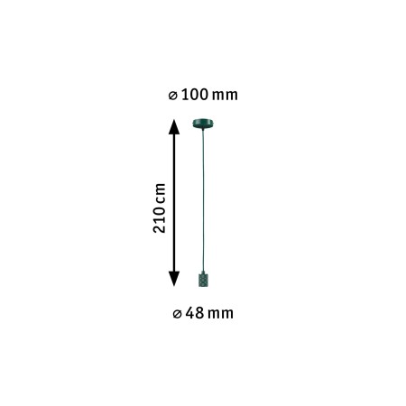 Pendul Neordic Tilla max1x60W E27,  verde închis, 230V, textil/metal [6]