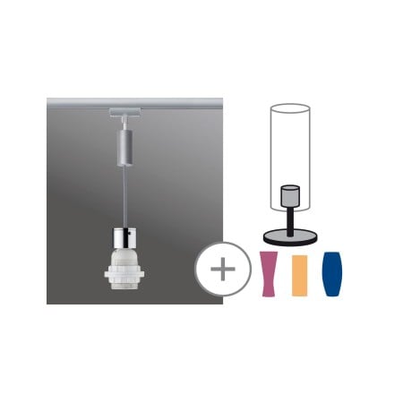 Penduluri - Pendul Urail 2Easy Basic max 1x20W E27 crom mat/crom 230V metal/plastic