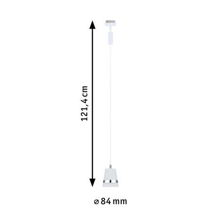 Pendul URail Cone, max 1x10W, GU10, alb Signal, 230V [3]