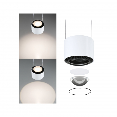 Pendul URail LED Aldan, 850lm / 460lm, 8,5W, 3000K, 230V, alb Signal, flux luminos variabil [1]