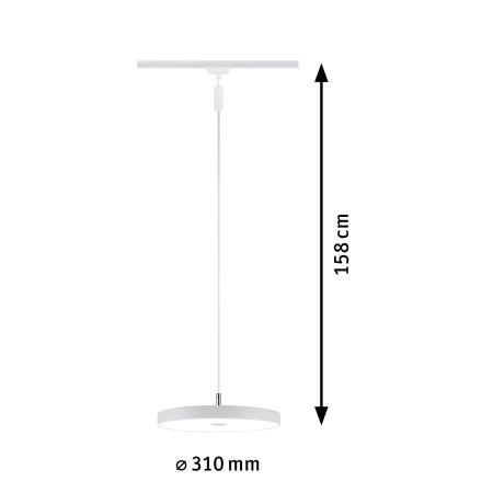 Pendul URail LED Hildor, 850lm, 15W, 4000K, 230V, alb, cu flux luminos variabil [7]