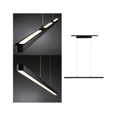 Pendul URail Lento 42W, negru mat, 230V, cu flux luminos variabil [2]