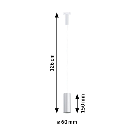 Pendul URail Lirena, GU10, max. 10W, 230V, alb Signal [1]
