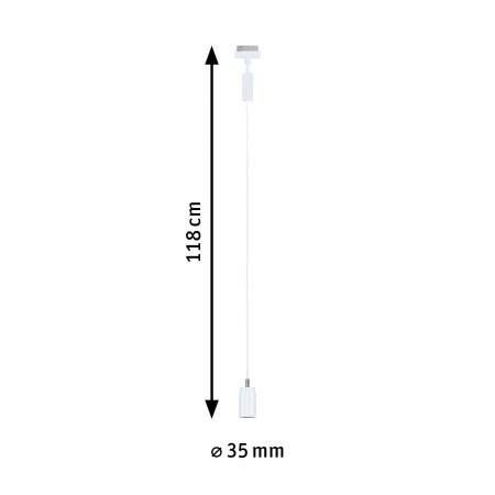 Pendul URail Runa, max 1x10W, GU10, alb Signal, 230V [4]