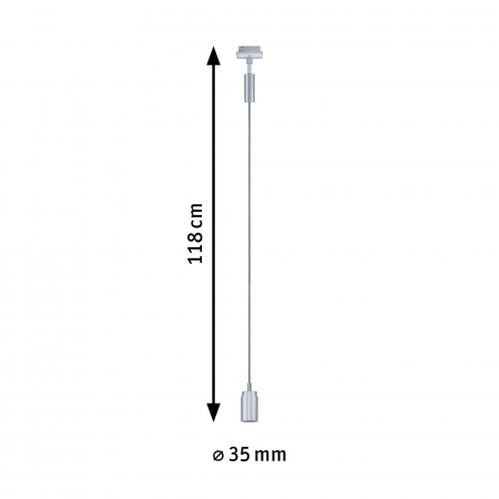Pendul URail Runa, max 1x10W, GU10, crom mat, 230V [4]