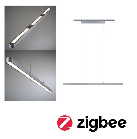 Penduluri - Pendul URail ZB Lento 42W, crom mat, cu temperatură de culoare variabilă