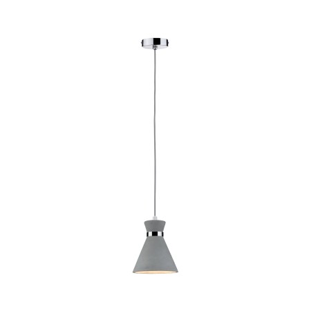 Penduluri - Pendul Verve cu fir textil gri, IP44, max 20W E27 gri/crom 230V beton/metal