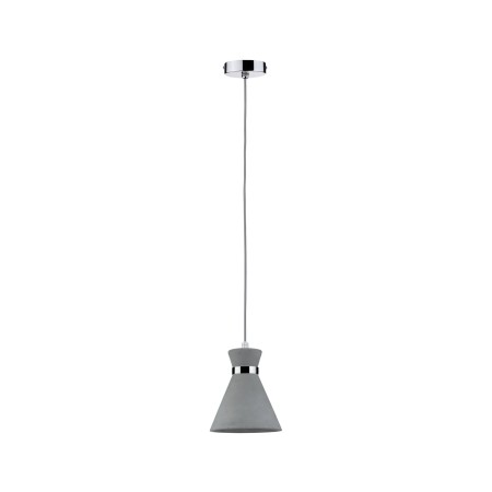 Pendul Verve cu fir textil gri, IP44, max 20W E27 gri/crom 230V beton/metal [1]