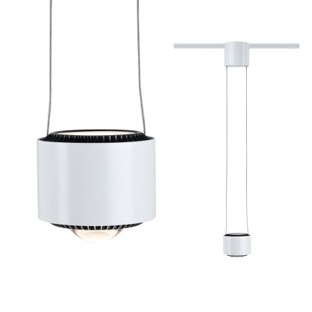 Penduluri - Pendul pentru șină Urail, Aldan 13W alb/negru 230V, metal, cu flux luminos variabil