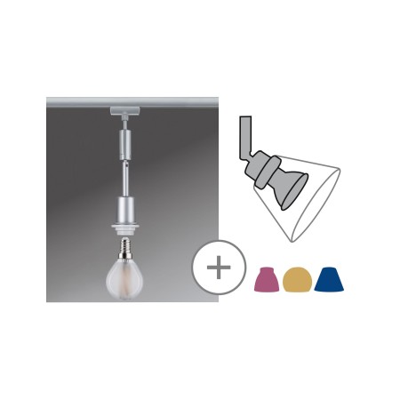 Penduluri - Pendul pentru șină Urail, Deco max20W E14 crom mat