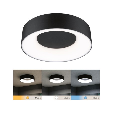 Iluminat de baie - Plafonieră Casca LED, IP44, White Switch, 1500lm, 230V, 16W, negru mat