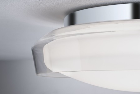 Plafonieră de baie Luena LED, IP44, 3000K, 860lm, 230V, 16,5W, sticlă-crom [4]