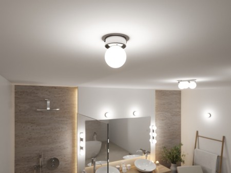 Plafonieră Gove, IP44, G9, 230V, max. 20W, crom, satin [5]