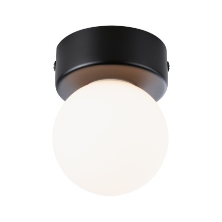 Iluminat de baie - Plafonieră Gove, IP44, G9, 230V, max. 20W, negru mat, satin